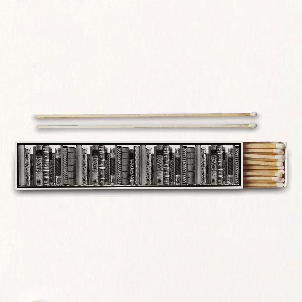 The Library Luxury Long Matches - Chase and Wonder - Proudly Made in Britain